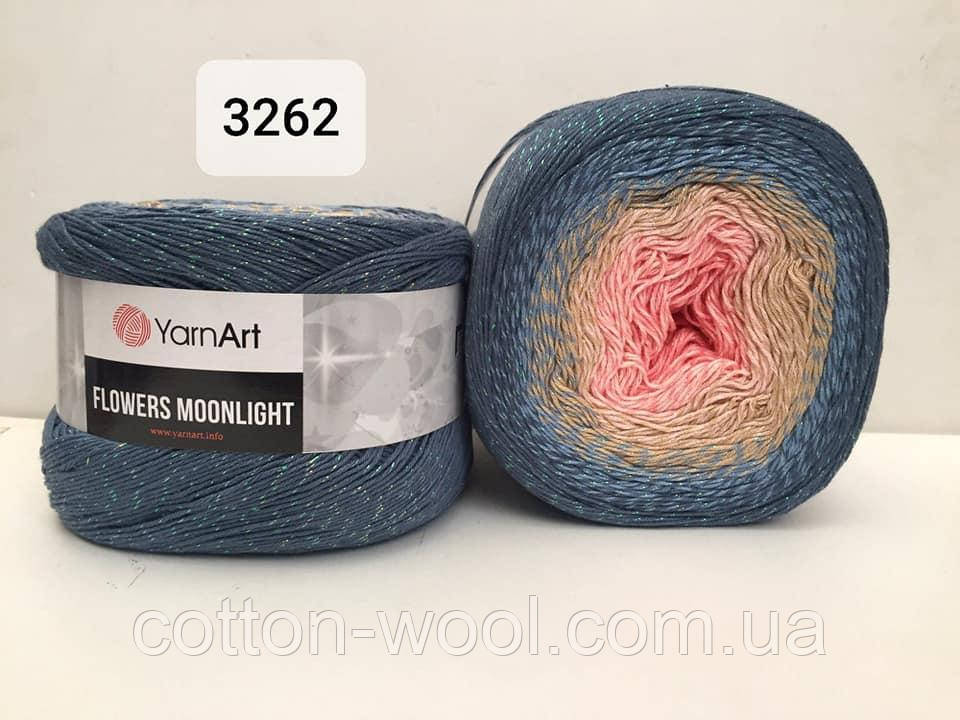 Yarnart Flowers Moonligth (Фловерс Мунлайт) 53% - бавовна, 43% - поліакріл, 4% - люкерм 3262