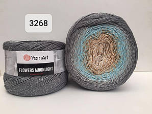 Yarnart Flowers Moonligth (Фловерс Мунлайт) 53% - бавовна, 43% - поліакріл, 4% - люкерм 3268