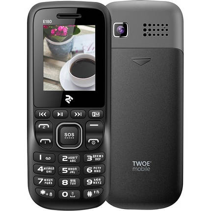 Мобільний телефон 2E E180 DS Black/Grey Гарантія 12 місяців, фото 2