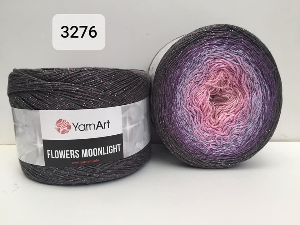 Yarnart Flowers Moonligth (Фловерс Мунлайт) 53% - бавовна, 43% - поліакріл, 4% - люкерм 3276