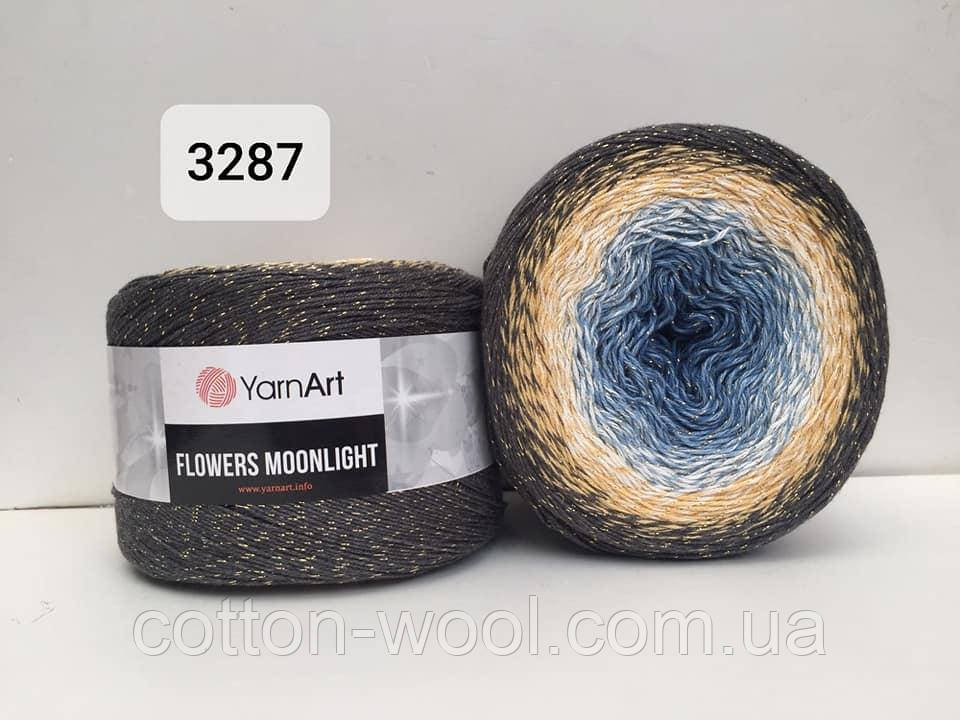 Yarnart Flowers Moonligth (Фловерс Мунлайт) 53% - бавовна, 43% - поліакріл, 4% - люкерм 3287