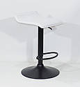 Стілець барний ABAZ BAR BK-BASE ЕК БІЛИЙ з підніжкою, фото 2