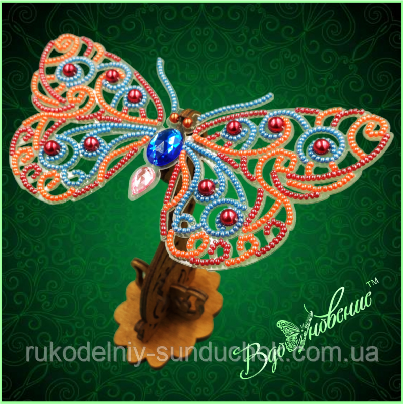 Набір для вишивки бісером BGP088 3d Ажурна метелик, фото 1