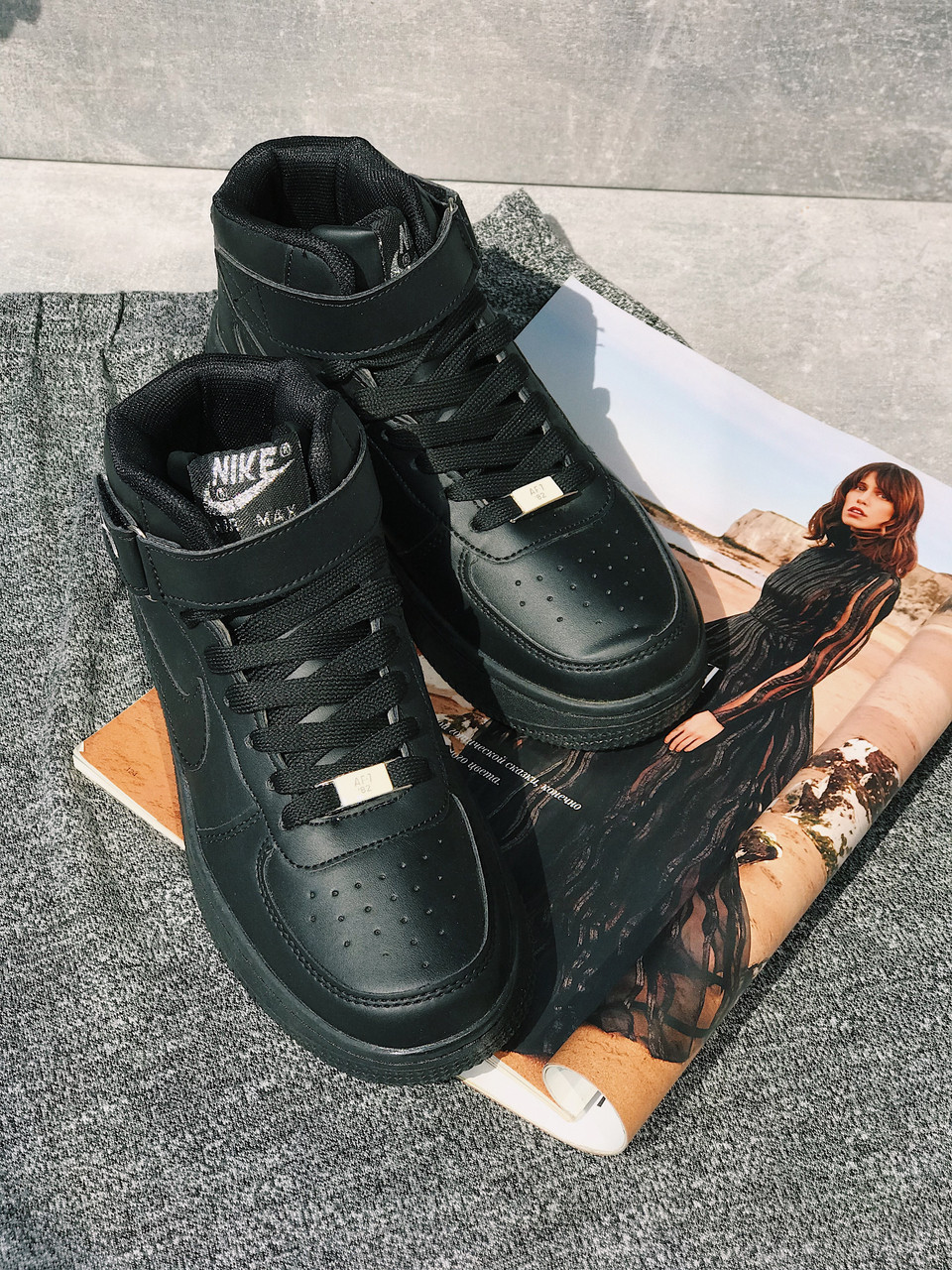 Кроссовки Найк Аир Форс / Nike Air Force Colors Белые , Черные ...