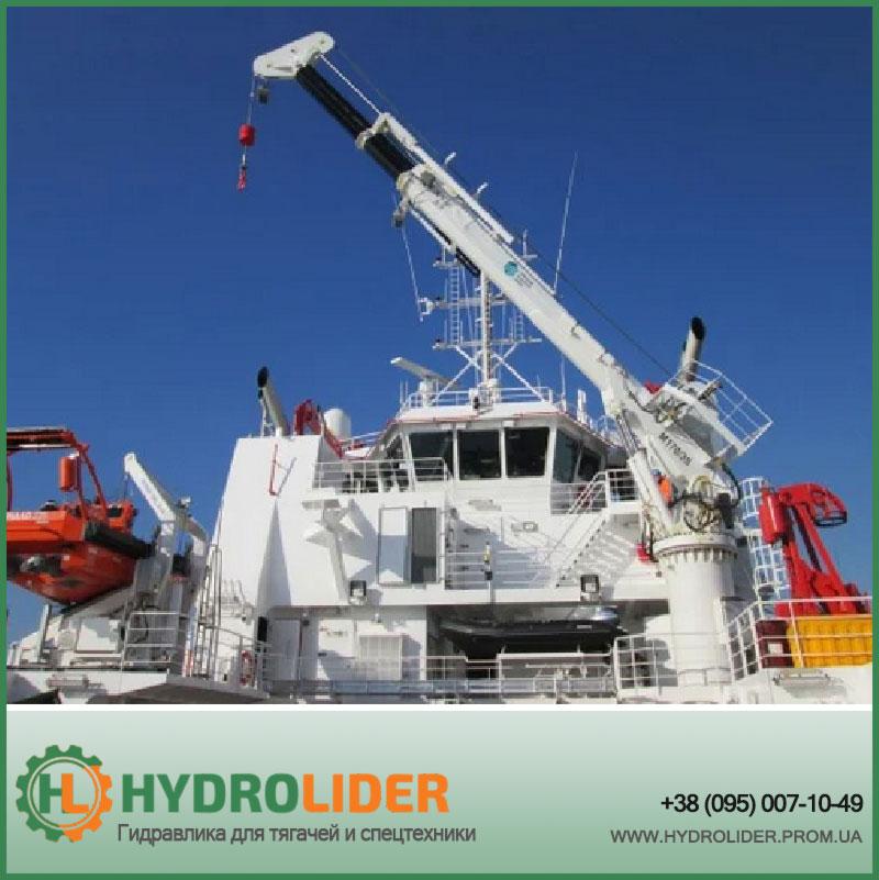 Судовой кран-манипулятор вантажопідйомність 1,24 т Micron Hydraulic, фото 1
