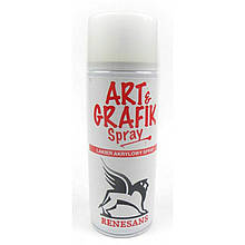 Лак аерозольний акриловий прозорий покривний (блиск), Renesans