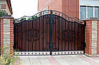 Ковані ворота з профнастилом і каліткою, фото 2