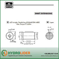 Гидромотор MS 125CM "M+S Hydraulic" Болгария шпонка (диаметр вала 32 мм)