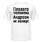 Футболка бавовняна короткий рукав із написом Андреем не накличуть, фото 2