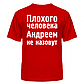 Футболка бавовняна короткий рукав із написом Андреем не накличуть, фото 3