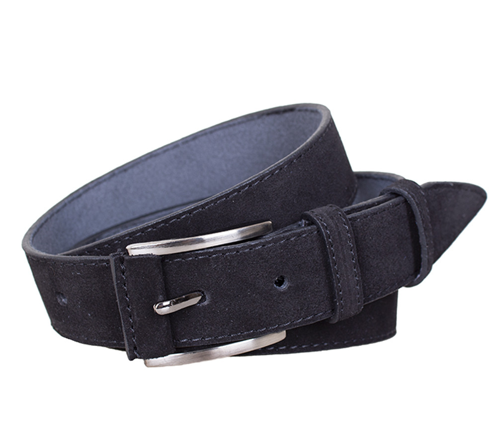 Чоловічий ремінь з натуральної шкіри під штани 3004 чорний, фото 1