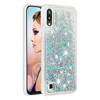 Чохол Glitter для Samsung Galaxy A10 2019 / A105 бампер Рідкий блиск Бірюзовий