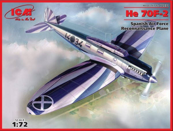 Гейнкель Не 70 F-2, літак-розвідник ВВС Іспанії. 1/72 ICM 72231, фото 1