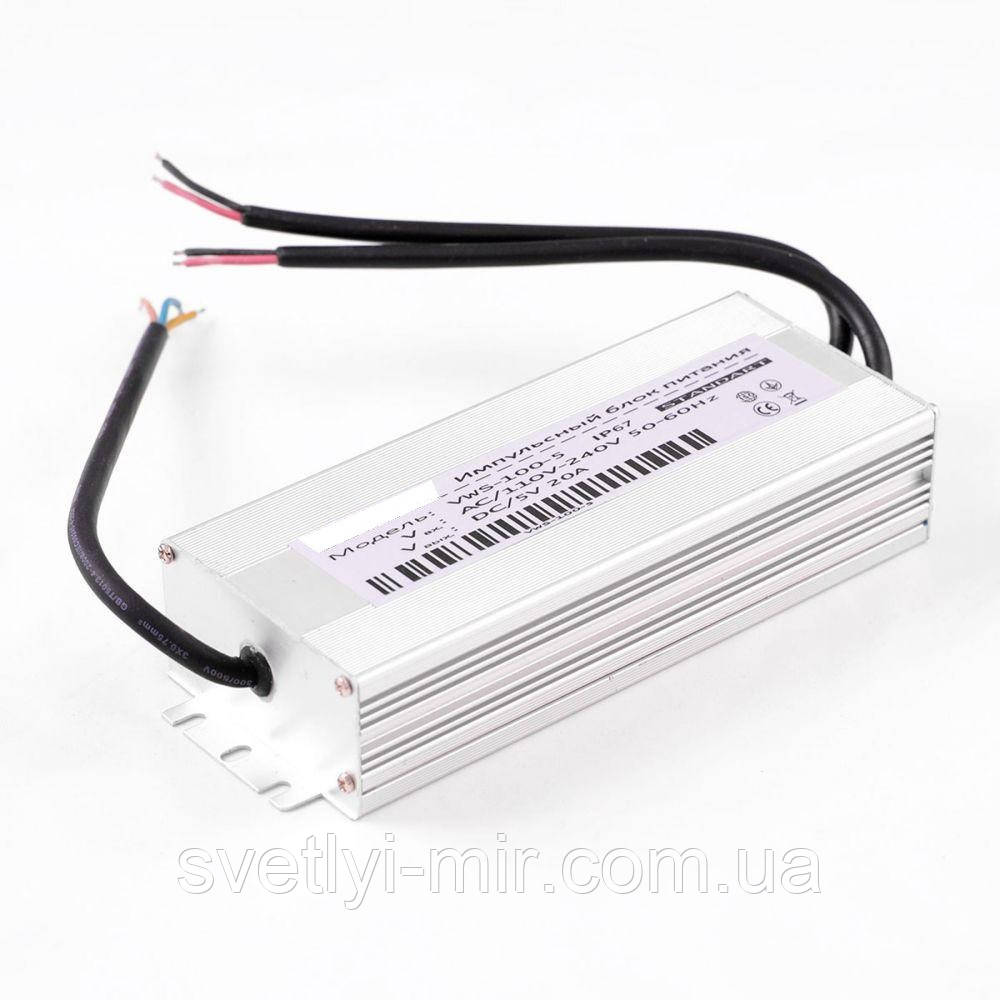 Блок живлення 5 В 20 А 100 Вт 5 V 20 A 100 W герметичний, фото 1