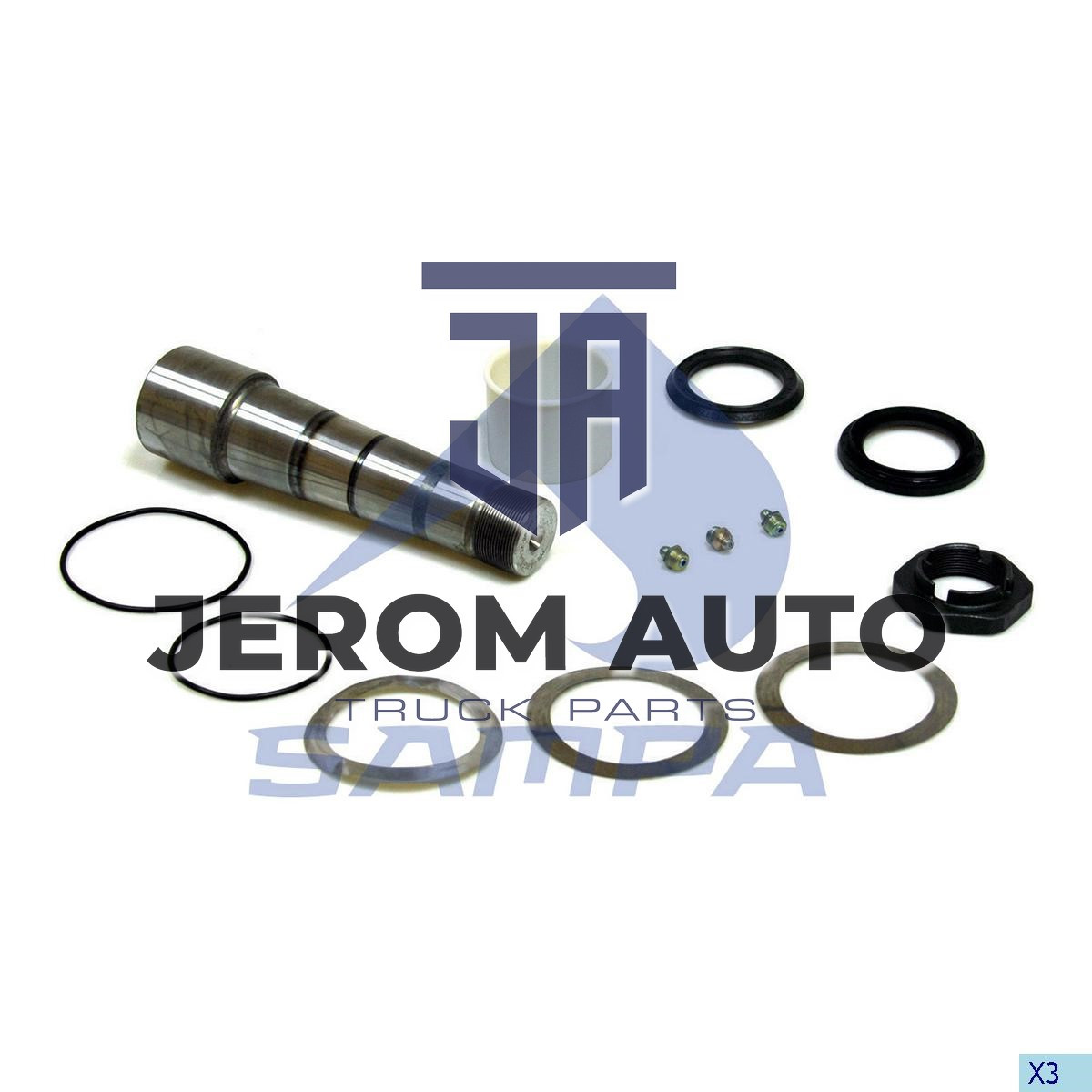 Ремкомплект шкворня (M40x1,5/d40/d60x226 mm) без підшипника \85108338 \ 030.576