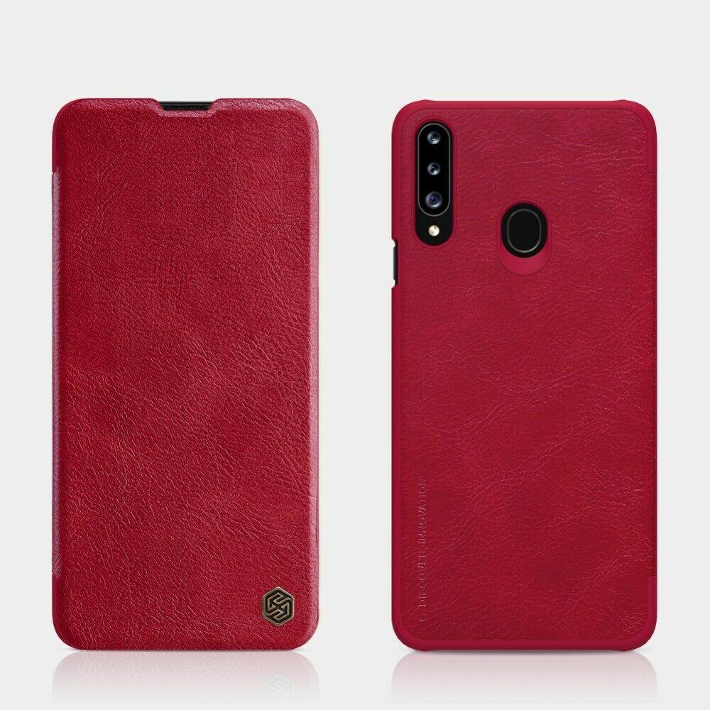 Nillkin Samsung Galaxy A20s Qin Red leather case Шкіряний Чохол Книжка
