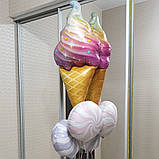 Величезне) 114 см фольговані гелиевое морозиво, варіанти композицій 👉, фото 2