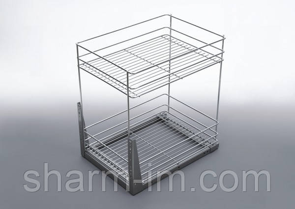 Карго 200 мм хром, 2 полиці, нижнє кріплення