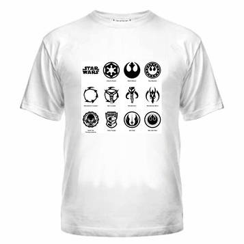 Футболки з логотипом Зоряні війни, logo Star-wars