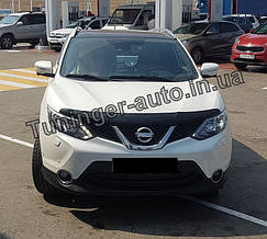 Дефлектор капота (мухобійка) Nissan Qashqai 2014-2017 (HIC/Тайвань)