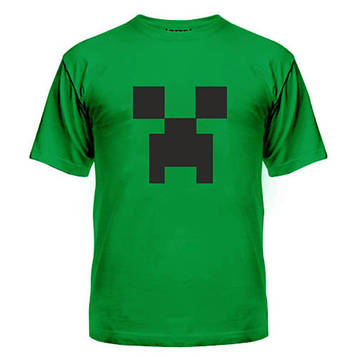 Літні футболки Minecraft logo grey, з лого майнкрафт