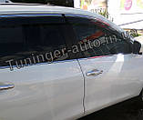 Вітровики з хромом молдингом (неіржавка сталь), дефлектори вікон Nissan X-Trail (T-32)/Nissan Rogue 2014-, фото 7
