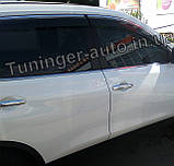 Вітровики з хромом молдингом (неіржавка сталь), дефлектори вікон Nissan X-Trail (T-32)/Nissan Rogue 2014-, фото 8