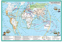Стенд для кабінету географії "Карта відкриттів"