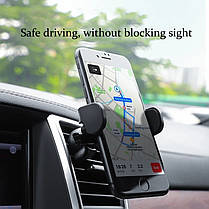 Тримач в авто для телефону Hoco CA39 360° в решiтку, фото 5