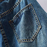 Модна джинсова спідниця з вишивкою, фото 5