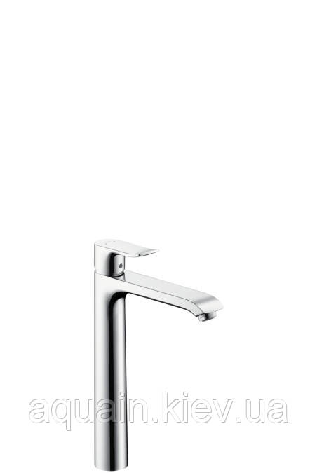 Змішувач для раковини у формі тазу Hansgrohe Metris 260, одноважільний, із зливним гарнітуром