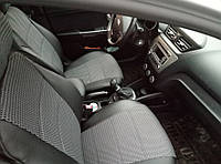 Чехлы на сиденья Мерседес W201 (Mercedes W201) (универсальные, кожзам+автоткань, с отдельным подголовником)