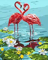 Картина по номерам 40x50 Пара фламинго (КНО4144)