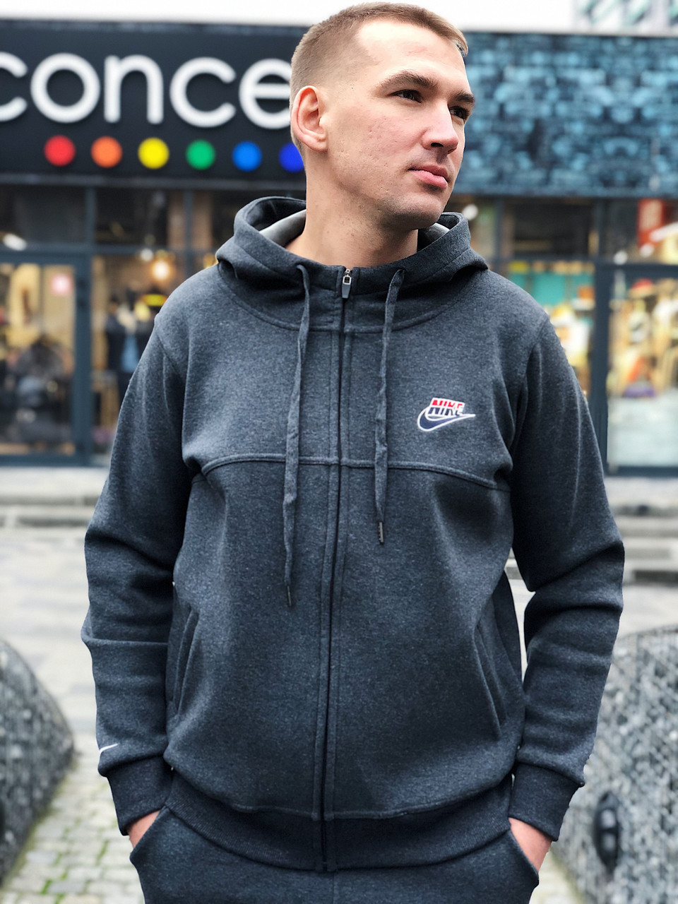 Зимова чоловіча толстовка Nike / CLO-094 (Розмір:L,XL)