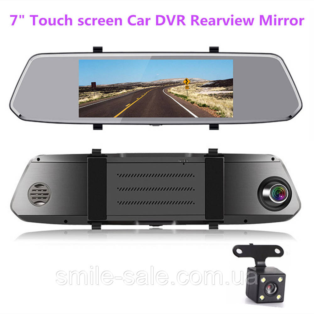 Авторегідратор-дзеркало DVR L1029 7" сенсор на 2 камери