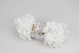 Нитка плюшева білого кольору NoНП-55