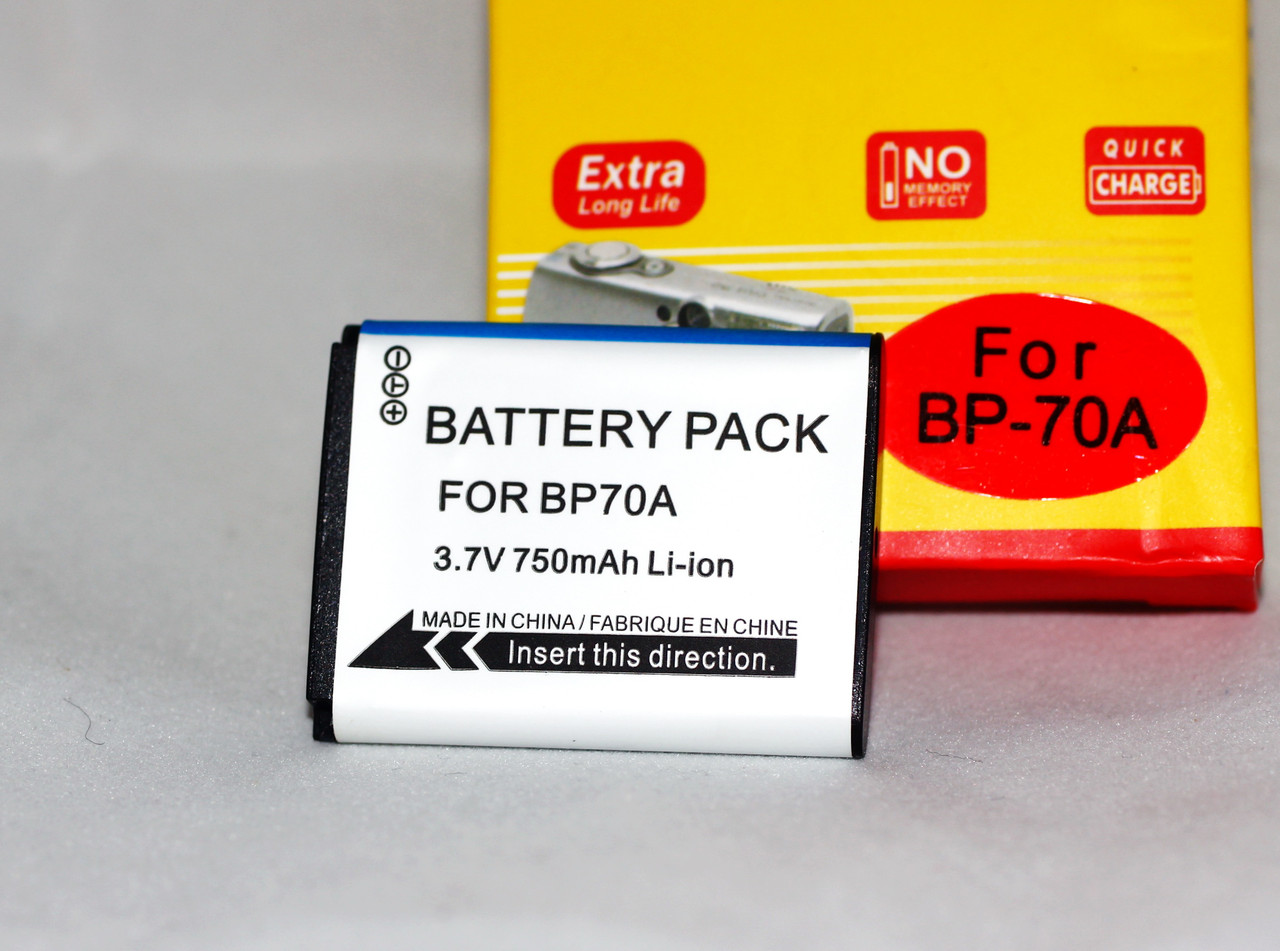 Акумулятори BP70A (BP-70A, BP-70EP, EA-BP70A, EA-BP70A, SLB-70A) для камер SAMSUNG - 750 ma