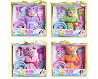 Пупс A507A (12 шт.) 4 різновиди, можна купати, пупс 20 см, горщик, пустушка, гребінець, аксес, у коробці 25*24*6.