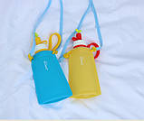 Пляшка для води Джумоні силіконова. Жовта, фото 6