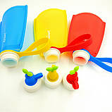 Пляшка для води Джумоні силіконова. Жовта, фото 3