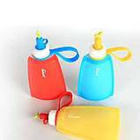 Пляшка для води Джумоні силіконова. Жовта, фото 4