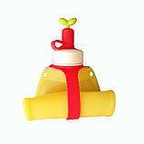 Пляшка для води Джумоні силіконова. Жовта, фото 5