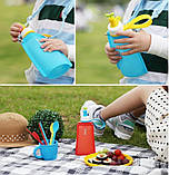 Пляшка для води Джумоні силіконова. Жовта, фото 9