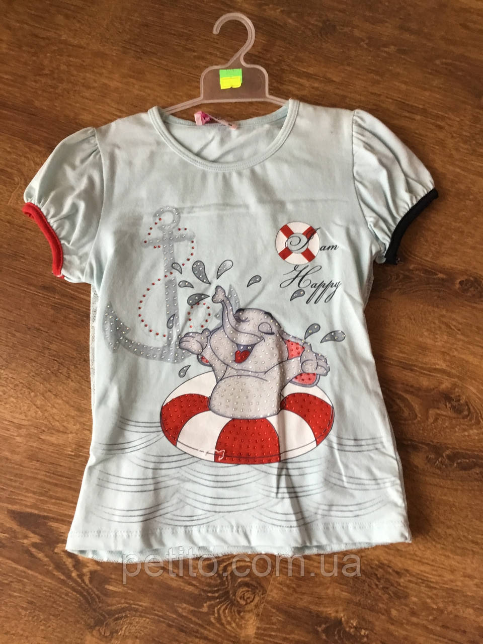 Стильна футболка для дівчинки в світлому кольорі, фото 1