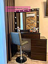 Столик для макіяжу з тумбою, стіл візажиста з дзеркалом та підсвічуванням, фото 8