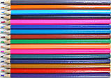 Олівці 18 кольорів. 4238-18, "КАКТУС", шестигранні, фото 2