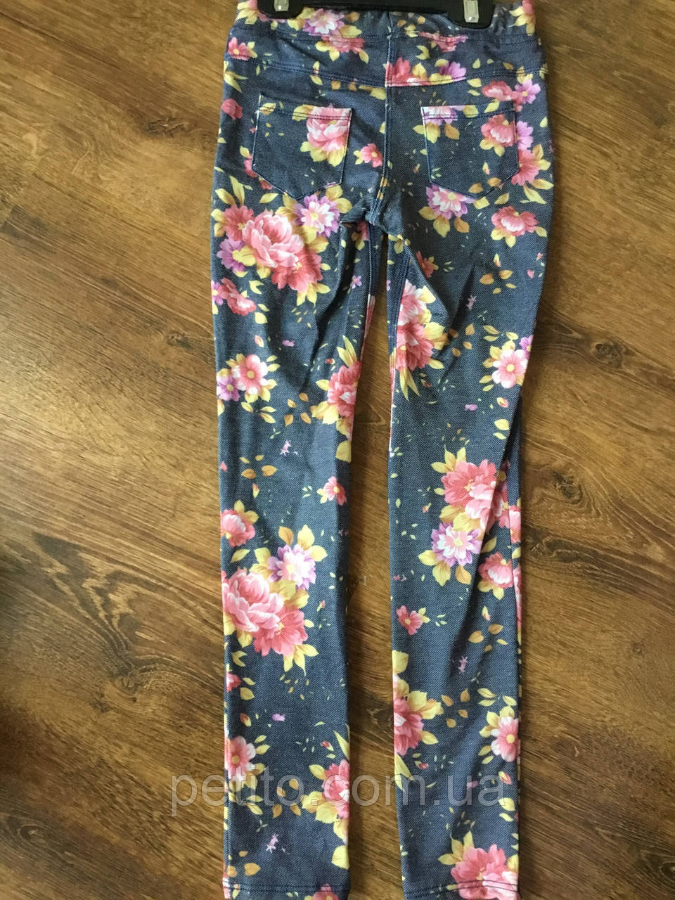 Яскраві легінси для дівчинки з квітковим візерунком, фото 1