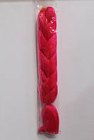 Ярко розовый однотонный канекалон для плетения кос