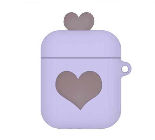 Силіконовий захисний чохол - Airpods Серце Блакитний
