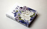 Біблія з квітковим дизайном "Білі піони", без замочку, пошукові індекси, фото 2